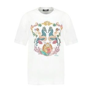 Versace Theater Crest T Shirt - Cotton - White - NWT